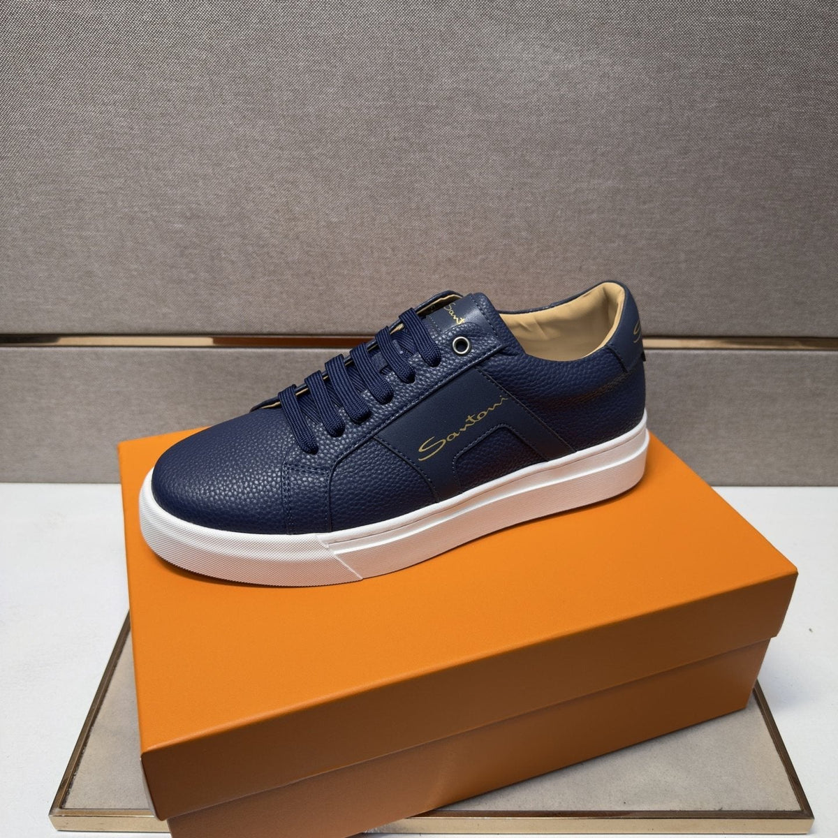 Santoni Textured Low-Top Sneakers — side